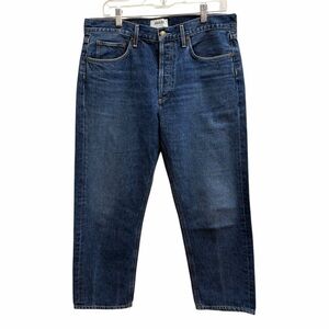 AGOLDE Parker High Rise Straight Leg Jeans Cropped Medium Wash